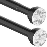 Tringle de douche extensible en acier inoxydable sans perçage pour douche,baignoire,fenêtre de salle de bain,73 à 145 cm