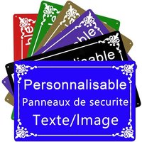LETNERNY-Panneaux De Sécurité Personnalisé-Personnalisable Sécurité Signalétique Intérieure/Extérieure-Pour Garage,Hôtel,Parking,Ecole, Abri De
