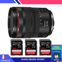 Canon RF 24-105 mm f/4L IS USM + 3 SanDisk 64GB Extreme PRO UHS-II 300 MB/s + Ebook 'Devenez Un Super Photographe