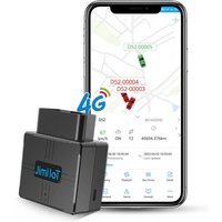 4G Traceur GPS de Voiture,GPS Tracker OBD Caché Surveiller l'Emplacement en Temps Réel,l'Acc,Kilométrage,Vitesse,Clôture Géo,Notification de Panne et
