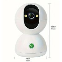 2.5K Caméra Surveillance WiFi Intérieure, Appel à Une Touche, Connectée Smartphone Détéction de Personne/Animal