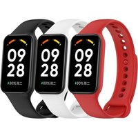 Letnerny-3 Pièces Smart Band 2 Bracelets, Bracelet De Remplacement De Montre En Silicone Souple Coloré Sangle Étanche Compatible Avec Xiaomi Smart