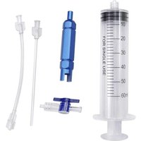 LETNERNY-Seringue Mastic Vélo, 60Ml Tubeless Seringue Avec Outil De Retrait De Valve Presta, Seringue Mastic Pneu, Kit De Seringues A Vélo, Injecteur