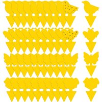 MAA-Anti Moucherons Interieur, 40pcs Anti Mouche Plantes Piege a Mouche Contre Les Moucherons, Attrape Moucherons Pièges Engluées Jaune Autocollants
