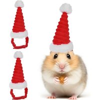2 Pcs Chapeau De Noël Pour Chat Lapin Chapeau De Père Noël Casquette De Père Noël Costume De Noël Pour Animaux De Compagnie Chien Chapeau De Noël