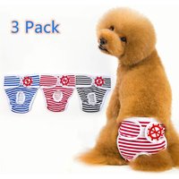 De 3 Sous-Vêtement(Xxl) Pantalon Hygiénique Pour Chien Couche Réutilisable Pour Chienne Lavable Pantalons De Sécurité Menstruel Sanitaires Couches