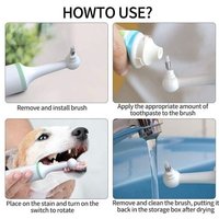 2pcs Chien Pet Brosse À Dents Électrique Polisseur De Dents Chien Bouche Nettoyage Détartrage Outil De Blanchiment