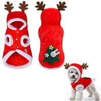 Noël Pour Chien Vêtements, Manteau Pour Chien, (S) Petits Chiens Costume, Costume De Noël Chien, Animaux De Compagnie D'hiver À Capuche Manteau