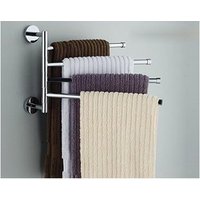 Porte-serviettes mural en acier inoxydable avec crochets pour salle de bain,cuisine,toilettes (quatre barres de suspension)