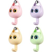 Crochet auto-adhésif créatif polyvalent,capacité de charge jusqu'à 2,5 livres (4 pièces,rose,violet,vert,jaune)