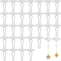 30pcs Crochets Adhésifs Plafond Sans Perçage Rondhaken pour Halloween (pour décoration de fenêtres,plafond petit)