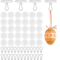 Lot de 30 crochets de plafond autocollants transparents
