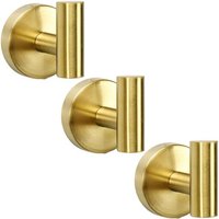 Lot de 3 crochets muraux pour salle de bain,peignoirs,crochets en acier inoxydable SUS 304,crochets de porte robustes pour salle de