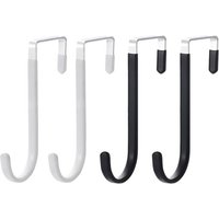 4pcs Derrière la porte porte manteau sans percage,Métal porte manteau sans percage,Crochets à serviettes,Pas de perçage nécessaire porte manteau sans