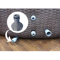 Adaptateur de vidange Compatible Lay-Z-Spa-Raccord de Valve de vidange de Tuyau-Modèles AirJet Hidro Jet