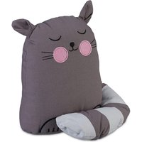 Letnerny-Butoir De Porte Chat, Cale-Porte Dintérieur, H X L X P 22 X 20 X 15,5 Cm, Rempli De Sable, À Poser, Gris