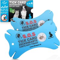 2 X Tick Cards With Magnifying Glass Credit Card Size I Tick Remover For Removing Ticks & Nymphs In Humans And Animals I For First Aid Kit Dog & Cat