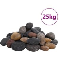 Vidaxl Galets Polis 25 Kg Multicolores 5-8 Cm