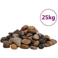 Vidaxl Galets Polis 25 Kg Multicolores 2-5 Cm