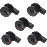 Lot de 5 verrous de confidentialité haut de gamme pour toilettes publiques : durables, faciles à installer, antirouille et indicateurs d'occupation