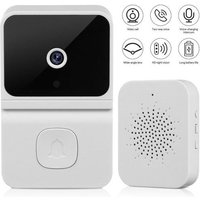 Sonnette vidéo Wi-Fi intelligente sans fil X9 : alertes instantanées, audio bidirectionnel, vision nocturne, stockage cloud, batterie rechargeable