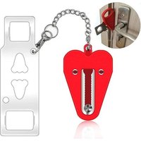 Coffre-fort de voyage : Serrure de porte portable pour hôtels, dortoirs et locations ¿ Installation facile, solution de sécurité en acier durable