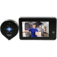 Caméra de porte judas HD 1080p avec écran LCD 4,3"", audio bidirectionnel, vision nocturne, détection de mouvement et connectivité Wi-Fi pour une