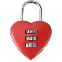 Cadenas à combinaison réinitialisable à 3 chiffres élégant ¿ Cadenas en zinc en forme de coeur pour bagages, boîtes à outils, casiers et plus encore