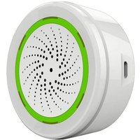Alarme sirène Z-Wave Plus avec alertes stroboscopiques et chargement USB, notifications personnalisables, connectivité d'urgence, compatible