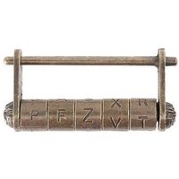 Cadenas à mot de passe en alliage de zinc d'inspiration vintage avec élégant motif de lettres anglaises