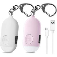 Ensemble de porte-clés d'alarme de sécurité personnelle rechargeable