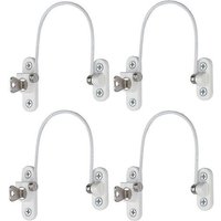 Lot de 4 verrous de sécurité durables pour fenêtres avec clé : installation facile, utilisation polyvalente, sécurité renforcée, design élégant pour