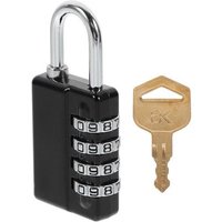 Cadenas à combinaison à 4 chiffres avec clé