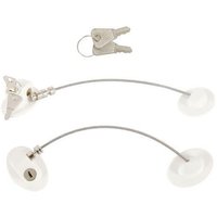 Lot de 2 serrures de porte de réfrigérateur et de congélateur polyvalentes avec clés