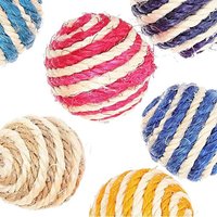 Letnerny-Lot De 9 Balles En Sisal Pour Chat, 4,3cm Balles En Corde De Sisal, Balles De Jouet Pour Chat, Respectueux De L'environnement, Jouet