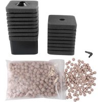 Letnerny-1 Ensemble De Filtres Éponge Pour Aquarium Avec Éponge Filtrante Et Matériau De Filtration À Billes De Quartz Pour Aquariums Jusqu'à 60 Cm