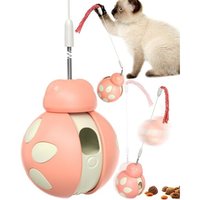 Letnerny-Jouet Chat Interactif, Jouet Pour Chat Interieur, Jouet Chaton Tumbler Avec Baguette De Taquin, Jouet Distributeur Croquettes Chat, Cadeau