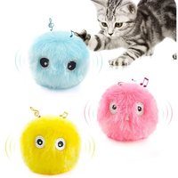 Letnerny-3 Pièces Balle Chat Jouet Pour Chat Interactif,Interactif Réaliste Jouet De Pour Chats,Balle Jouet Chat En Forme D'o Au Avec Herbe À