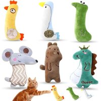 Letnerny-Lot De 6 Jouets À Herbe À Chat En Peluche Bio Pour Chats