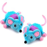 Letnerny-Paquet De 2 5,9 Pouces Amovible Cataire En Peluche Chat Jouets Souris Avec Cloche Grand Jouet D'activité Souris