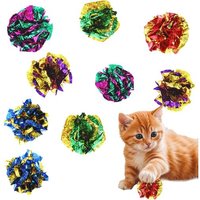 Letnerny-Lot De 30 Balles Froissées Interactives Pour Chat De 6 Cm, Couleurs Vives, Jouets Colorés À Mâcher Et À Chasser Pour Chats D'intérieur Pour