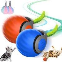 Letnerny-Lot De 2 Balle Interactive Chat, Électrique Balle Chat Interactive, Balle Interactive Chien Avec Queue, Rechargeable Balle Interactive Pour