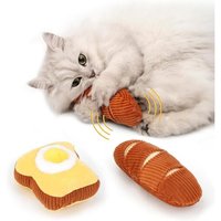 Letnerny-Jouet Avec Herbe À Chat, Jouet En Peluche Avec Clochette Et Catnip, Jouet Pour Chat Avec Distributeur De Friand S, Mâchouillage Et Lavable