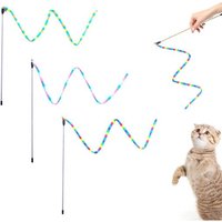 Letnerny-4 Pièces Baguette Pour Chat¿Jouet Interactif Pour Chat¿Pour Chat D'intérieur Jouet Interactif Pour Chat.