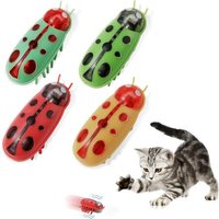 Letnerny-Jouets Pour Chat, Paquet De 4 Jouets Chat Interactifs Mini Coccinelles Interactives Ouet Amusant Pour Chat Et Chaton, Jouet Chat Interactif