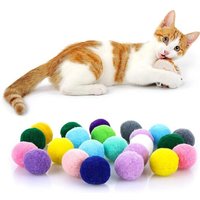 Letnerny-20 Pièces Boules Pour Chat, Doux Chaton Pom Poms 5 Cm, Jouet Interactif D'intérieur Avec Pompons