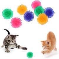 Letnerny-Lot De 8 Grandes Balles À Mâcher Colorées Pour Chat 3,5 Cm Jouets Interactifs Pour Chat D'intérieur Et Chatons
