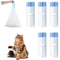 Sacs Hygièniques Pour Litière Chat,Lot De 75 Sacs Poubelle,Doublures Sac À Litière Pour Chat,Bac À Litière Automatique Autonettoyant Accessoires De