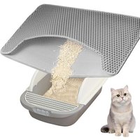 Tapis Pour Bac À Litière De Chat 56 X 43 Cm,Double Couche Tapis De Litière Pour Chats,Tapis De Contrôle De Litière Pour Chats,Tapis De Récupération