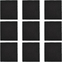 9 Pièces Filtre Charbon Actif,Filtres Litière Chat Anti Odeur,Filtres De Remplacement Pour Bac À Compost,Rectangulaires Remplaçables Filtre Poubelle